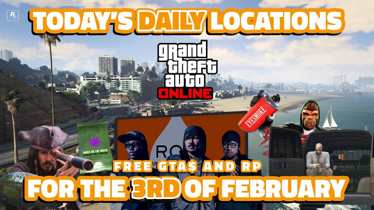GTA: Online. • Today's Shipwreck, Gun Van, Street Dealers, LS Tags & Weed Bag locations. • Feb. 3rd.