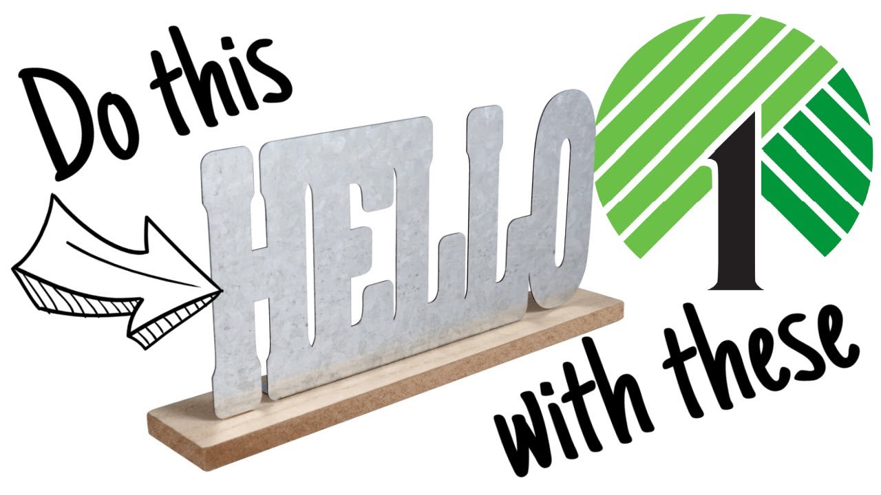 Do this with these Dollar Tree Metal HELLO Plaques | GENIUS Decor on a BUDGET