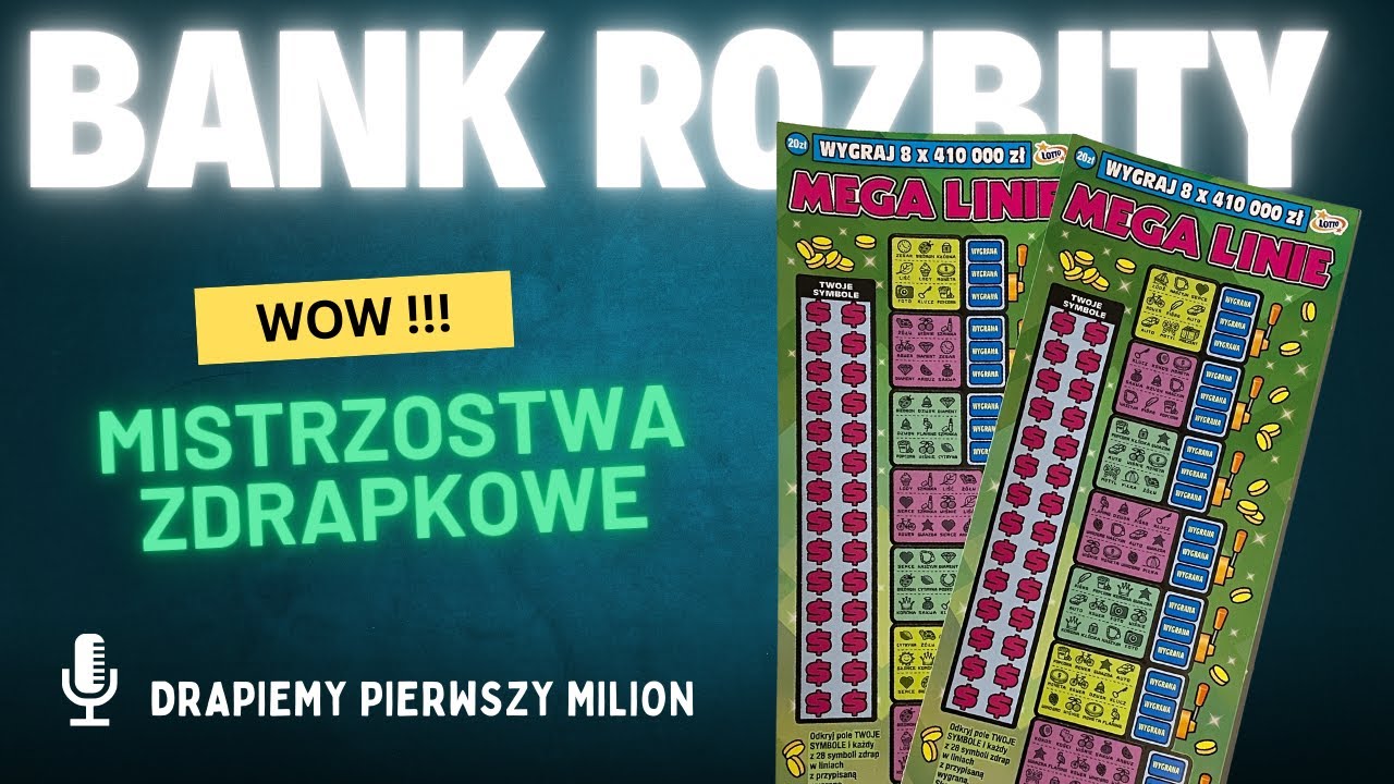 ZDARZYŁO SIĘ?! 😱 Mega Linie | Drapiemy PIERWSZY MILION 💰 Zdrapki Mistrzostwa