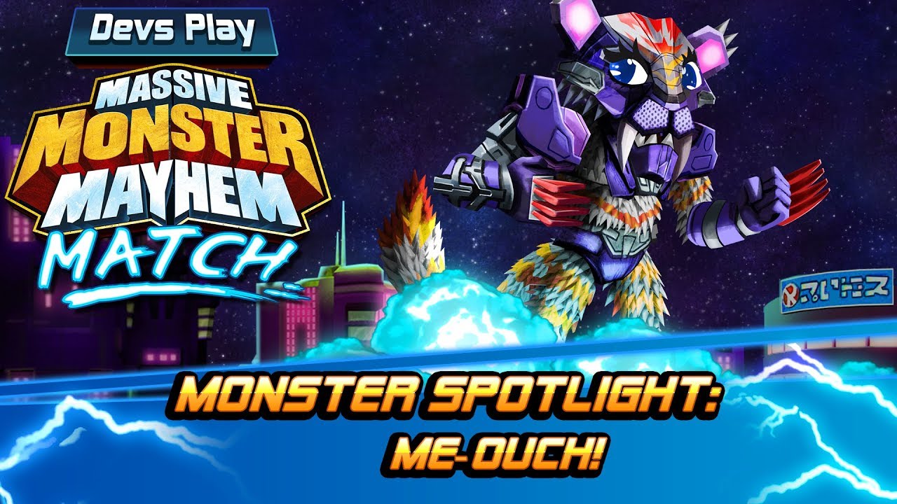 MASSIVE MONSTER MAYHEM MATCH DEVS PLAY | MONSTER SPOTLIGHT - ME-OUCH!