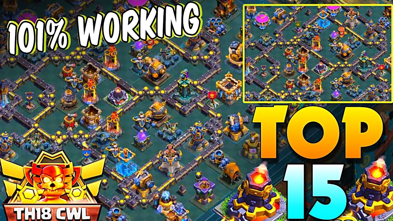 TOP 15 99% 1 Star TH18 (WITH LAVA LAUNCHER) Base( WAR + PUSH ) SPECIAL   CHAMP 1 , 2 &ndash; Best Defense 