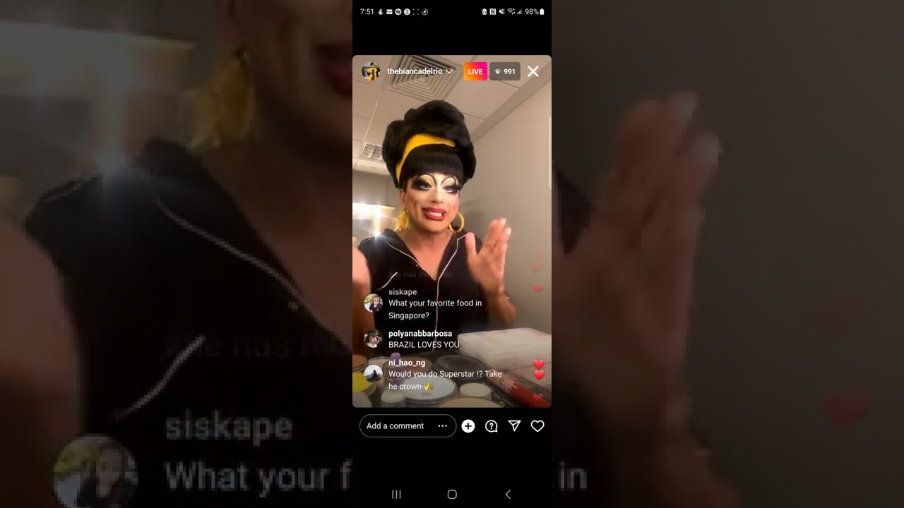 bianca del rio - rpdr s6 🇺🇸 - instagram live - friday, 14 october 2022