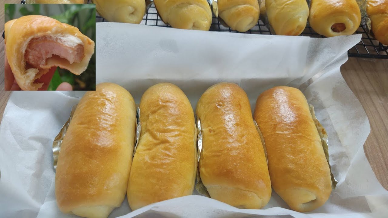 ขนมปังไส้กรอกแป้งนุ่มมาก|วิธีนวดขนมปังด้วยเครื่องนวดพี่หมี