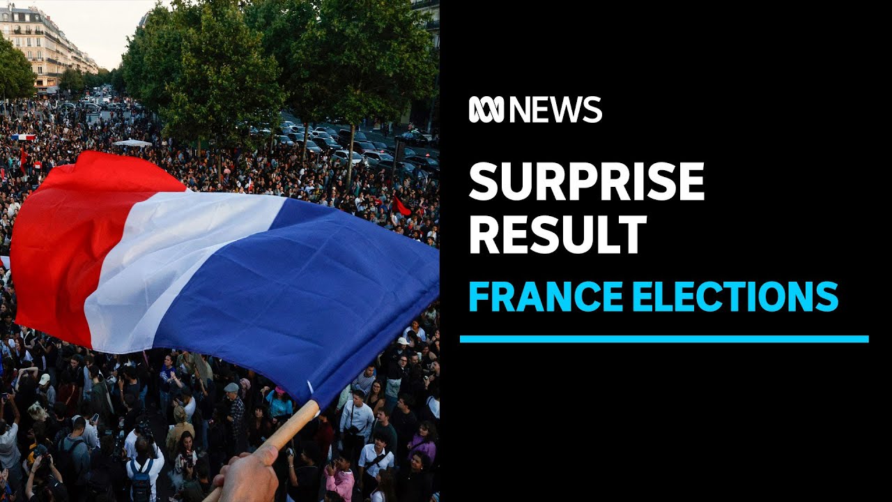 Celebrations and protests at France's surprising election result | ABC News