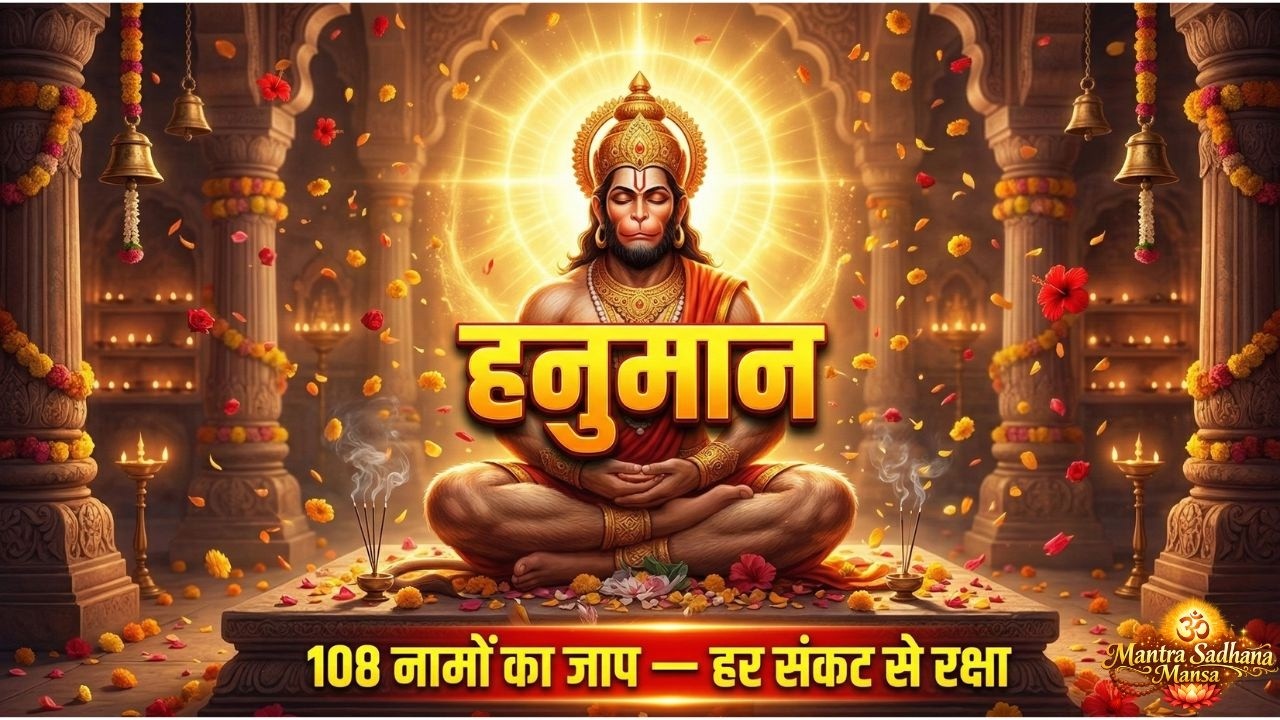 शनिवार विशेष: श्री हनुमान 108 नामावली|108 Names of Lord Hanuman|संकटों का अंत | Mantra Sadhana Mansa