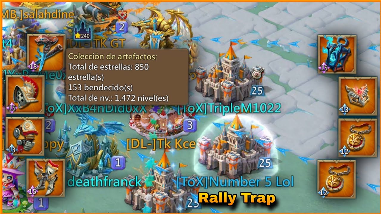 Lords Mobile - Mi rally trap (Number 5) VS rally mix 14/3/3