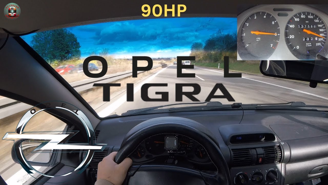 Opel Tigra A || 90HP || TOP SPEED on german Autobahn