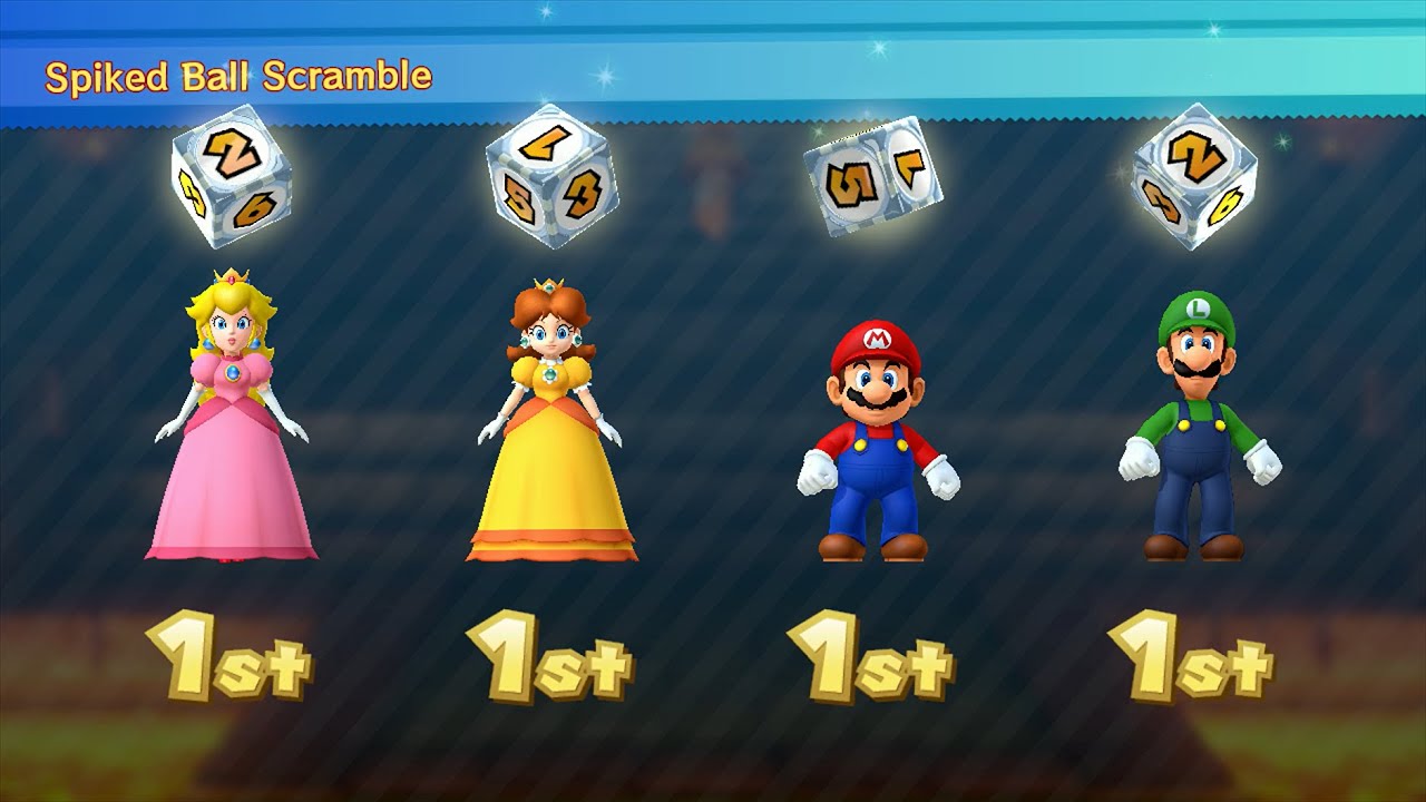 Mario Party 10 - Peach vs Daisy vs Mario vs Luigi - Airship Central
