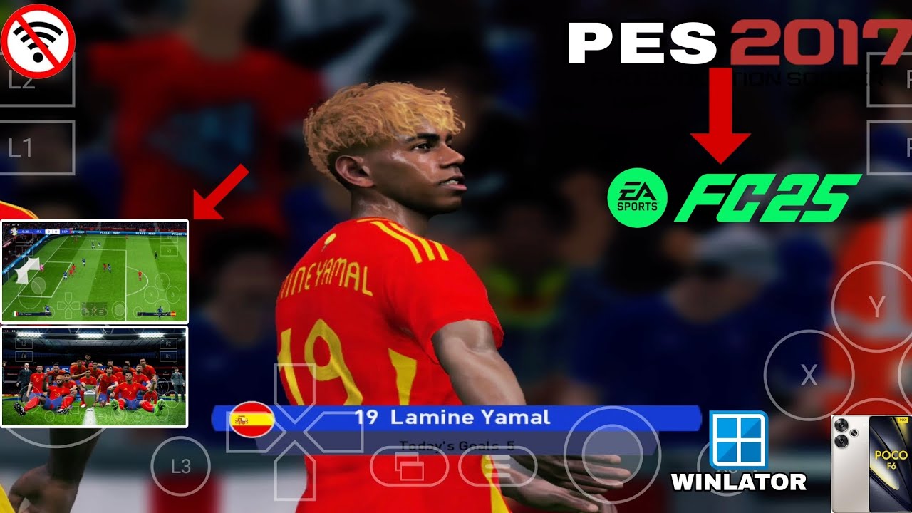 PES 2017 PATCH FC 25 WINLATOR V10 (FINAL) ANDROID FULL OFFLINE | POCO F6
