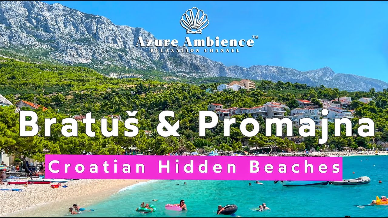 Serene Beach Walk In Croatia: Explore Hidden Gems Promajna & Bratuš - 4K Relaxation | Azure Ambience