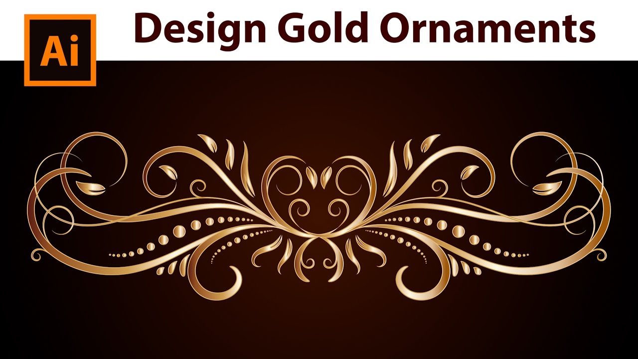 How to draw Gold Border Ornaments in Adobe Illustrator