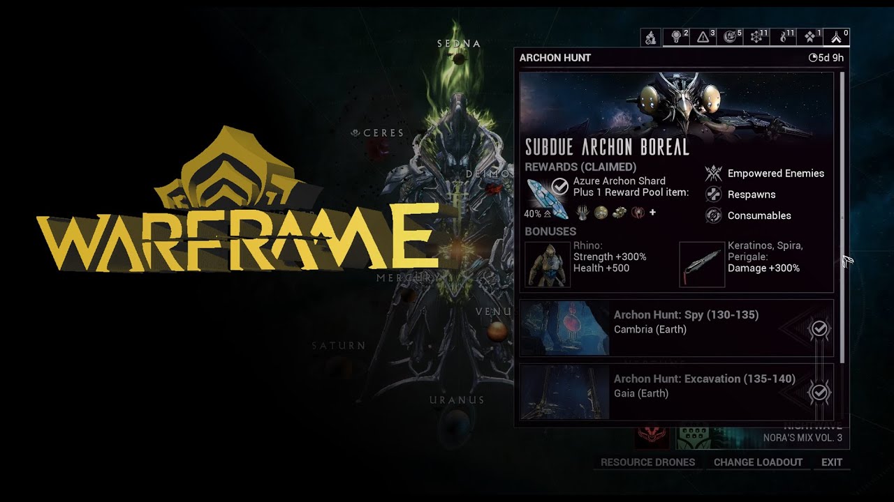 [WARFRAME] What is Archon Hunt? (Azure Archon Shard)