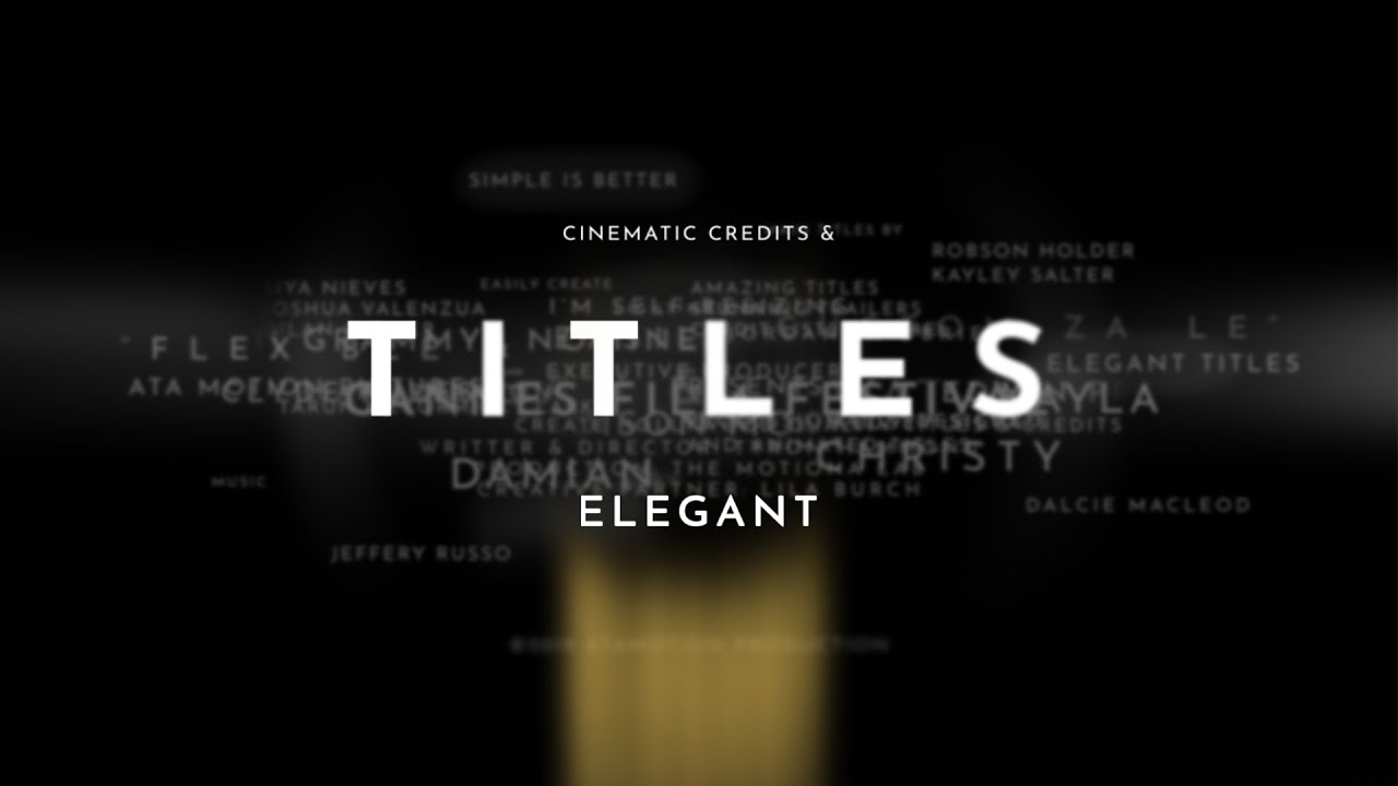 Titles Elegant Cinematic