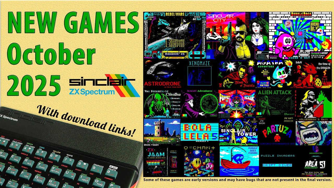 New ZX Spectrum games from October 2025