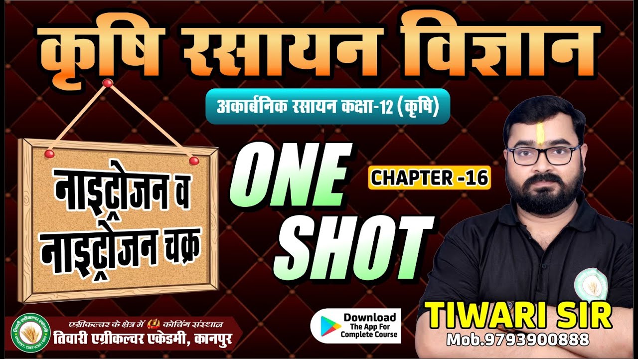 नाइट्रोजन व नाइट्रोजन चक्र | ONE SHOT | Nitrogen & Nitrogen cycle | कक्षा 12 | Chemistry #chemistry