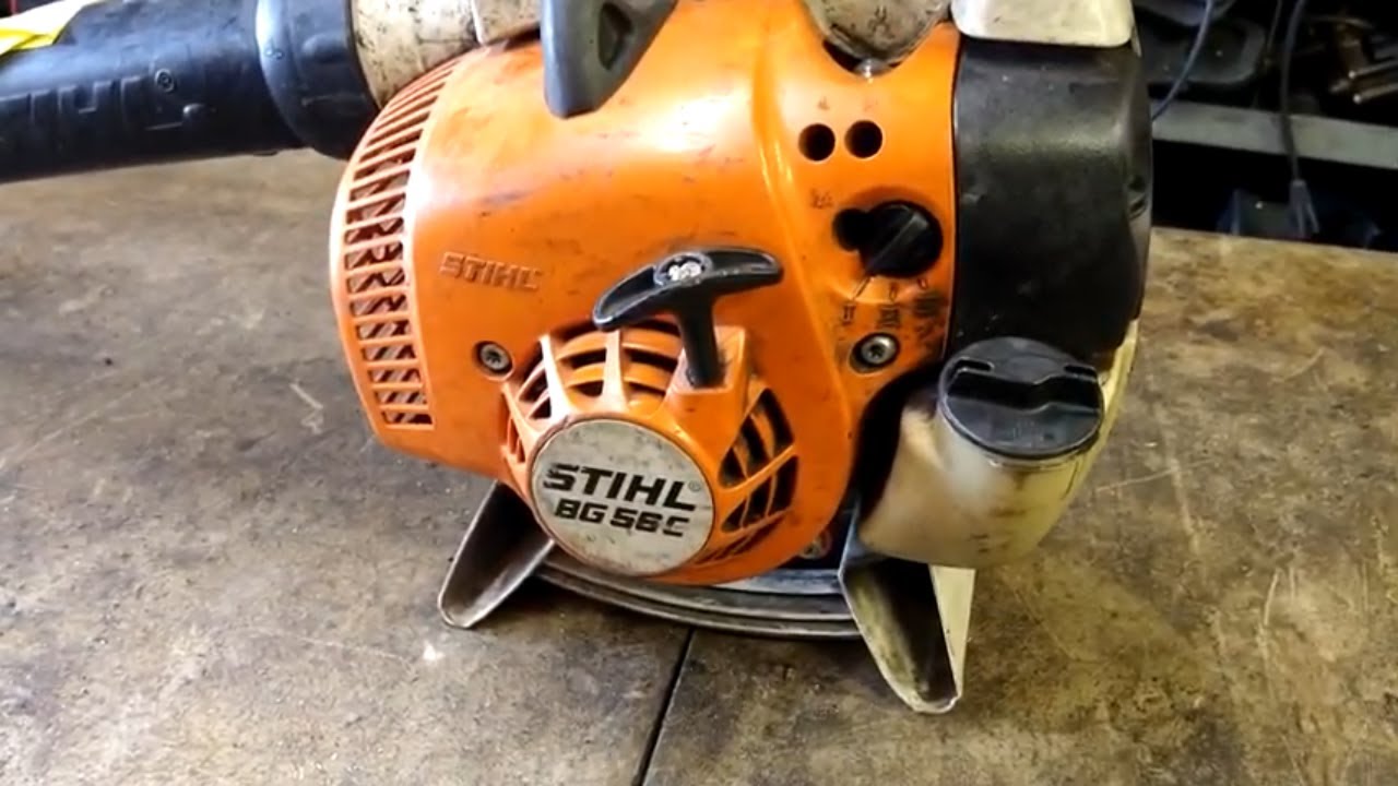 stihl bg 56c blower recoil repair