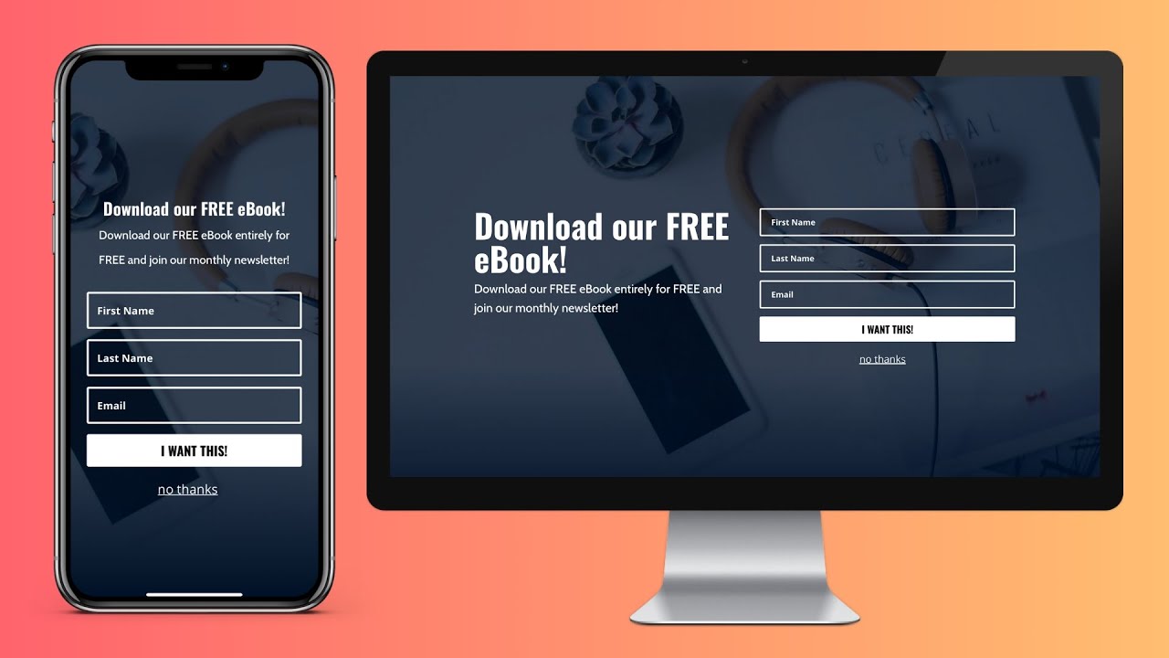 Full Page EMAIL OPTIN Dropdown Layout | Divi Layout Tutorial
