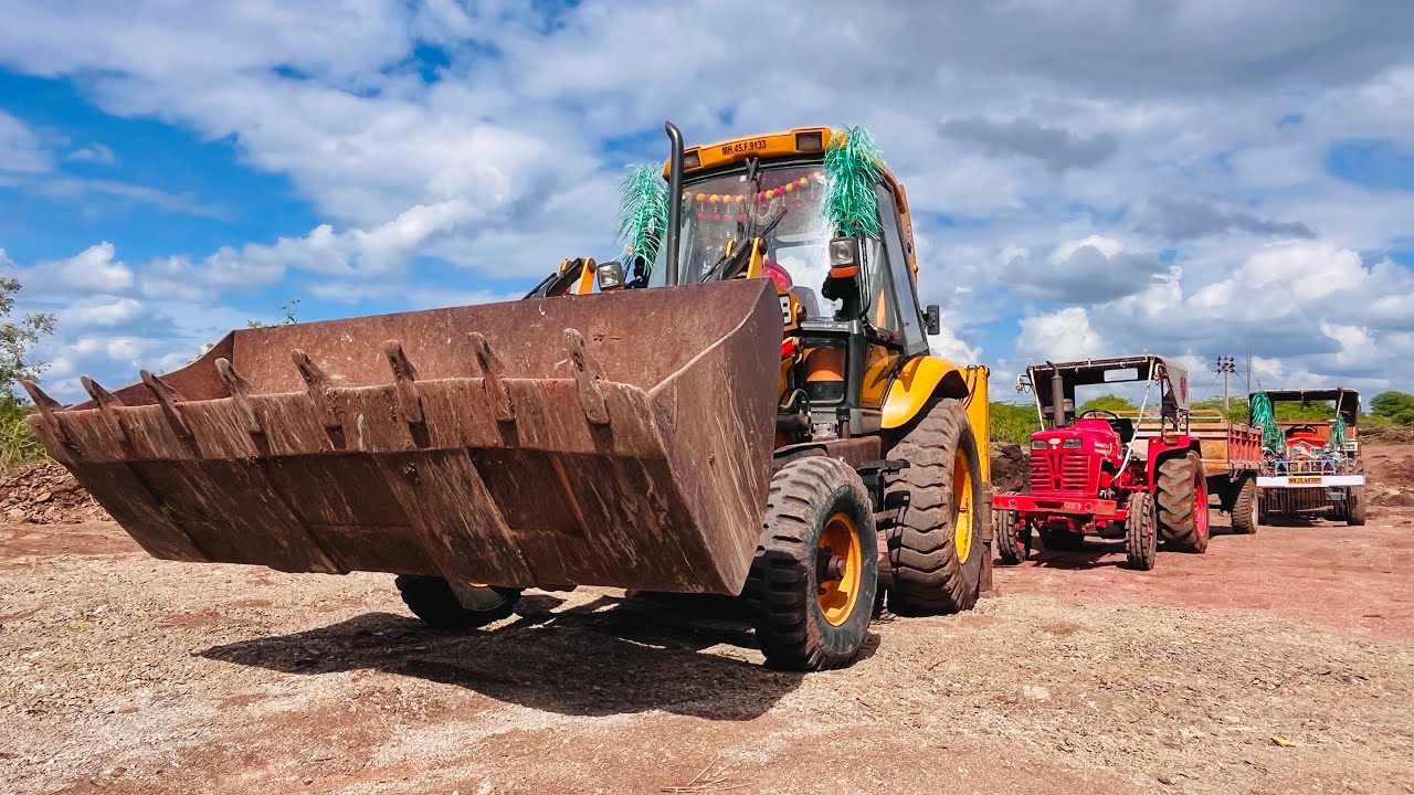 Jcb 3dx Backhoe Mud Loading Trolley In Mahindra & Swaraj Tractor l