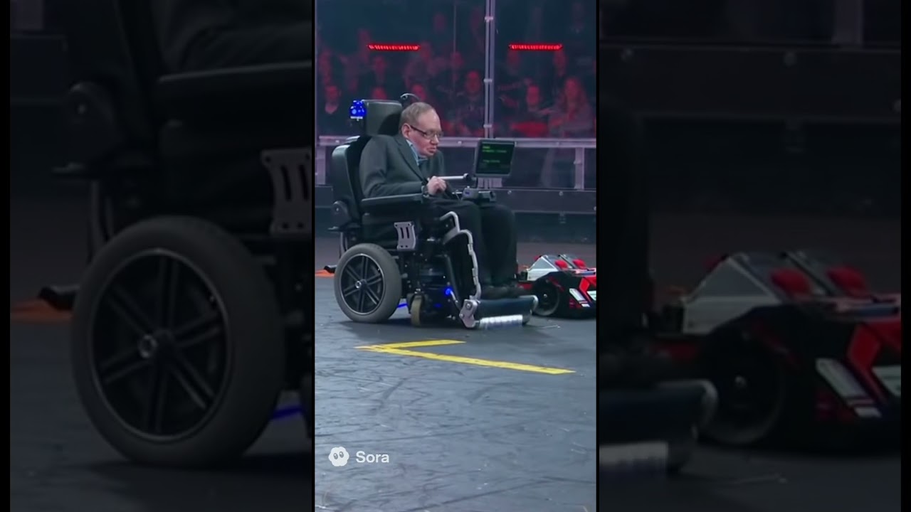 Stephen Hawking in BattleBots PART 2 #parody #stephenhawking #battlebots #sora #ai