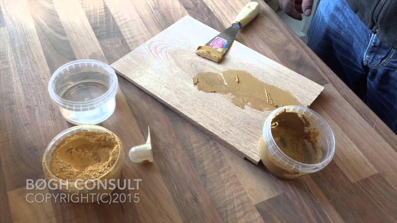 Wood repair with powder filler‬