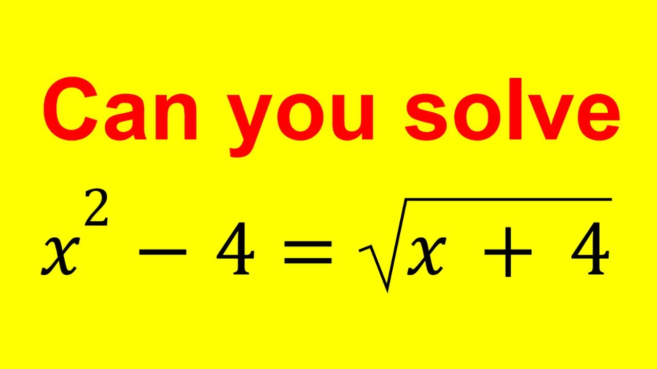 Let's Solve A Radical Equation!