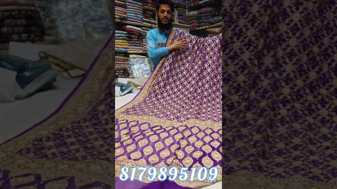 Banarasi Zardozi Saree | Pure Banaras Chiffon dyeable fabric 
