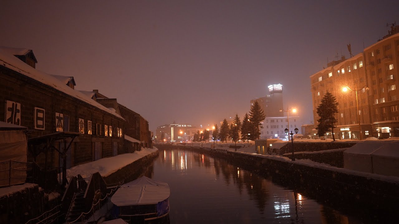 Quiet Walk #012 — Midnight Snowfall | Otaru Canal , Japan
