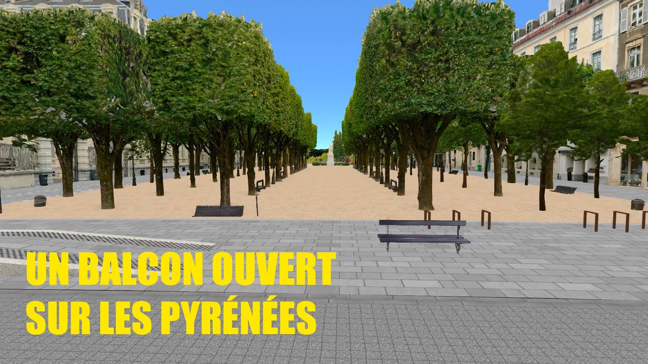 La place Royale, un balcon ouvert sur les Pyrénées