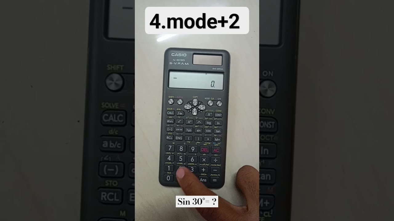 how solve trigonometric problems in Casio scientific calculator. short tricks