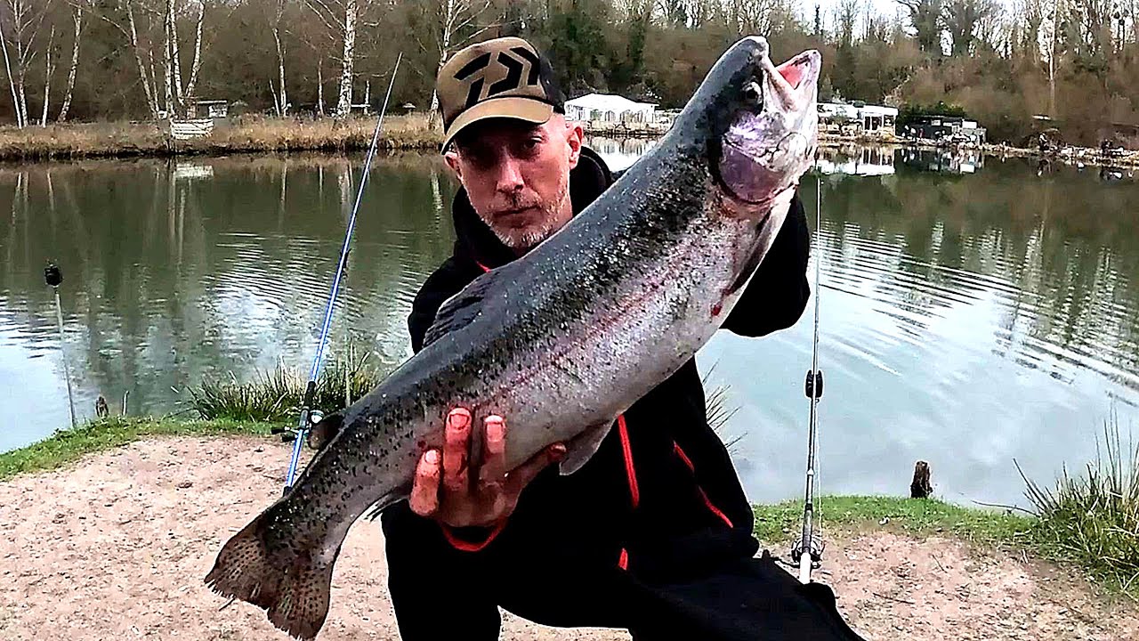 Je p&ecirc;che une TRUITE de plus de 3 KILOS &agrave; l&rsquo;&eacute;tang de CHARS dans le VAL D&rsquo;OISE