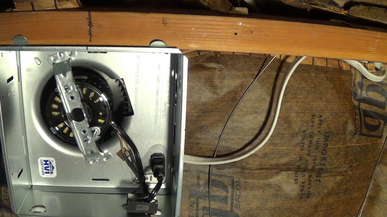 Installation of the Nutone HB80RL or similar bathroom fan with light
