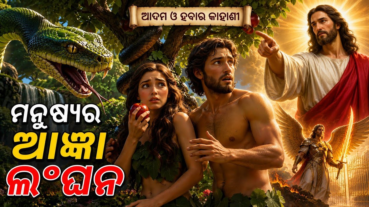  ଆଦମ ଓ ହବାଙ୍କ ପାପ କାହାଣୀ | Adam & Eve Story in Odia | The Beginning of Sin | Adam Eve Disobedience |