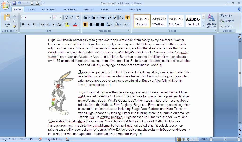 The Picture Anchor Tool in Microsoft Word