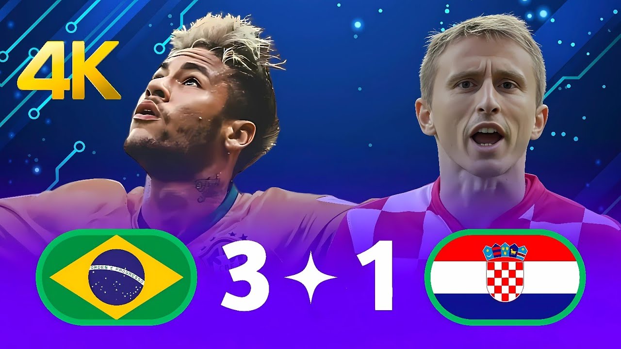 البرازيل 🇧🇷 كرواتيا 🇭🇷 مباراة إفتتاح كأس العالم 2014 جودة عالية مباراة مجنونة وجنون رؤوف خليف 4K