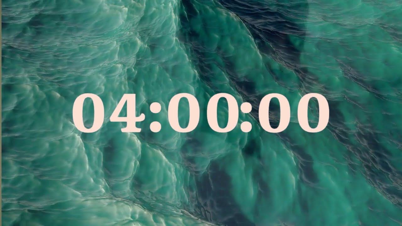 4 Hour Pomodoro Timer 25/5 |  Calm Ocean Background | Deep Focus