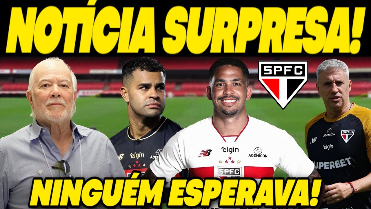 EXPLODIU A NOTÍCIA DO DIA! FOI DE ÚLTIMA HORA! REVIRAVOLTA POR JOGADOR NO SÃO PAULO AGITA TUDO 