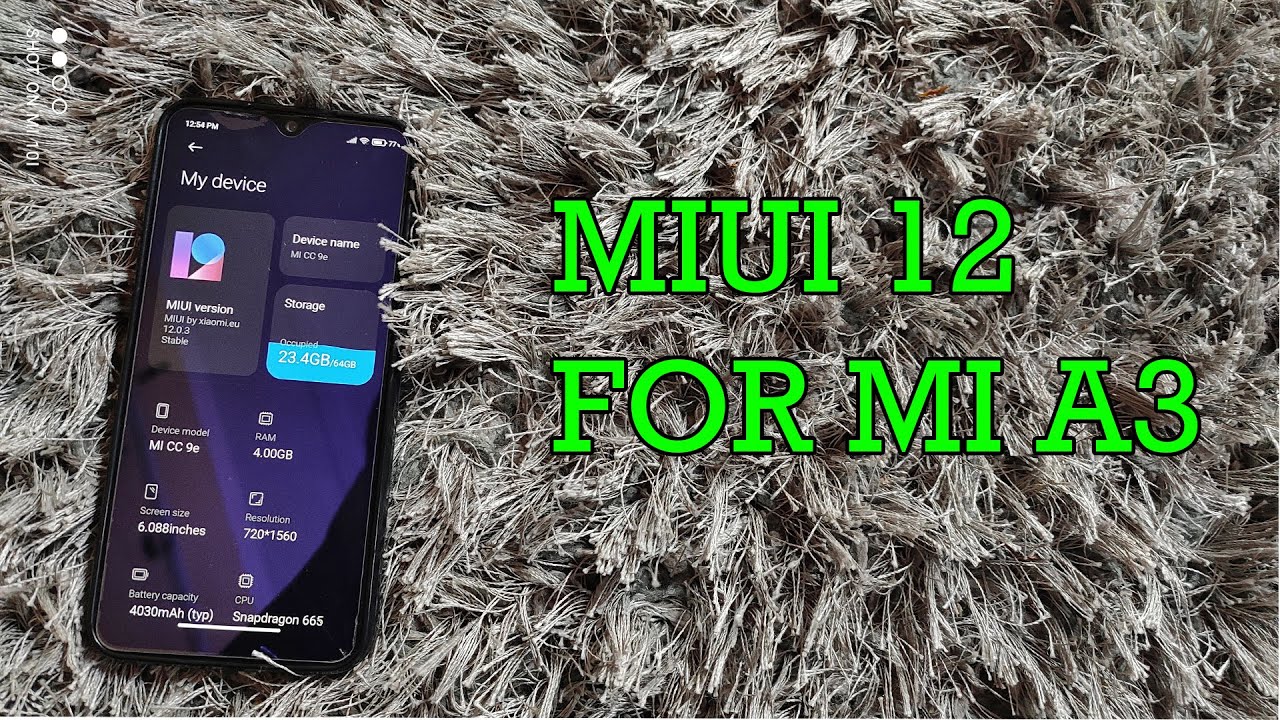 How to Flash MIUI 12 FOR MI A3 ( AFTER ANDROID 11)