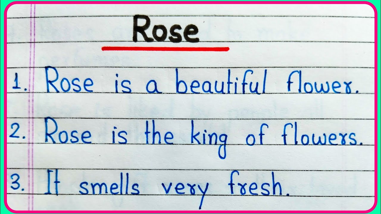 Rose essay 10 lines || Essay on rose in English || Rose essay in English || 10 lines on rose