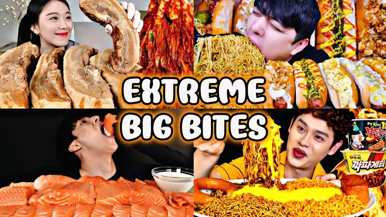 Mukbangers Extreme Big Bites | Satisfying ASMR Sounds | Mukbang ASMR