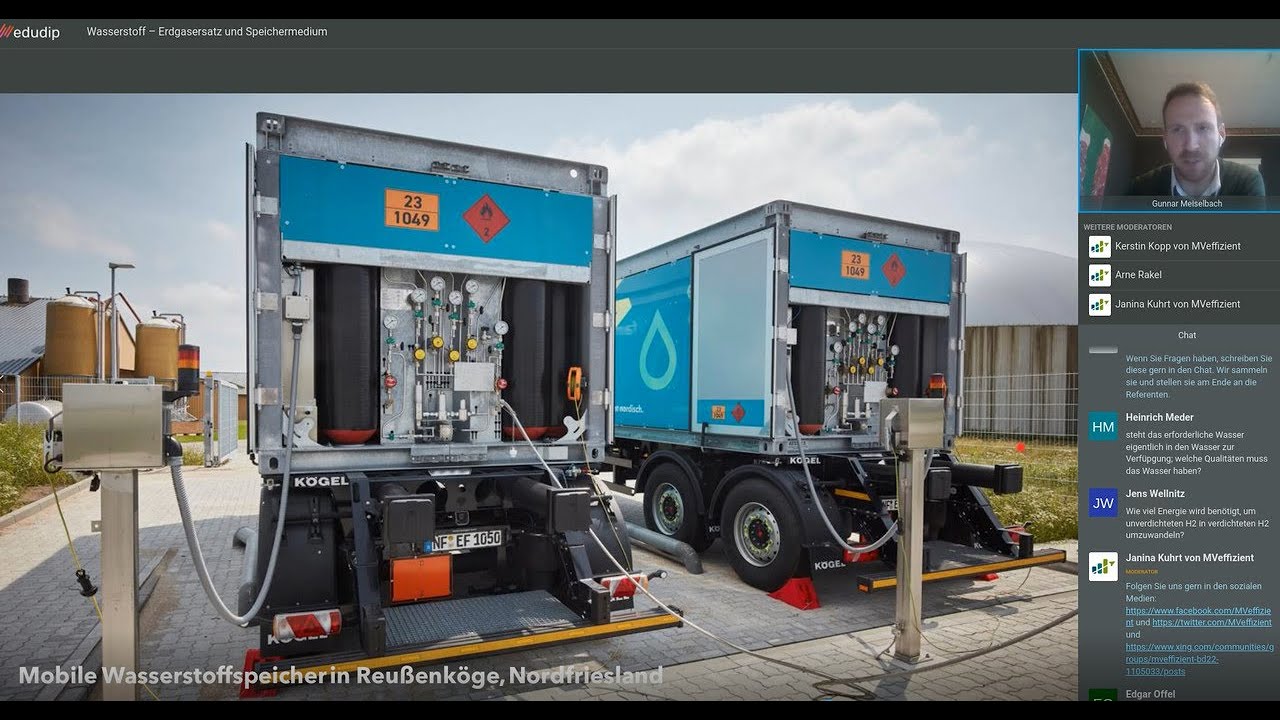 MVeffizient-Online-Stammtisch: Wasserstoff &ndash; Erdgasersatz und Speichermedium