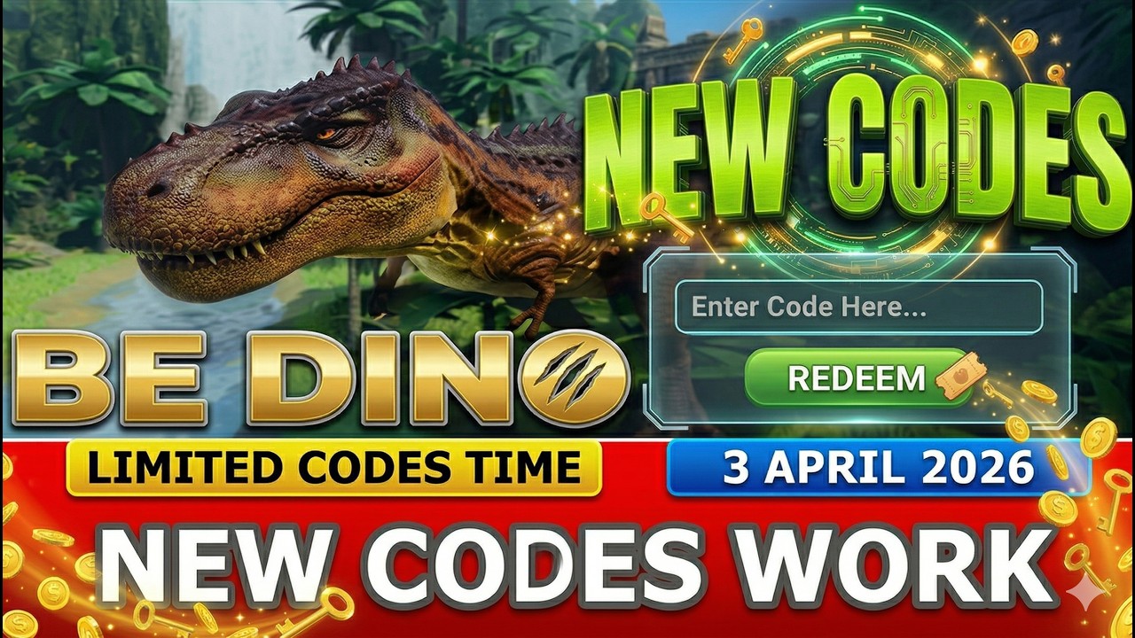 *НОВЫЕ КОДЫ* ​​Be Dino Jurassic Dinosaur Simulation ROBLOX | 2 апреля 2026 г.