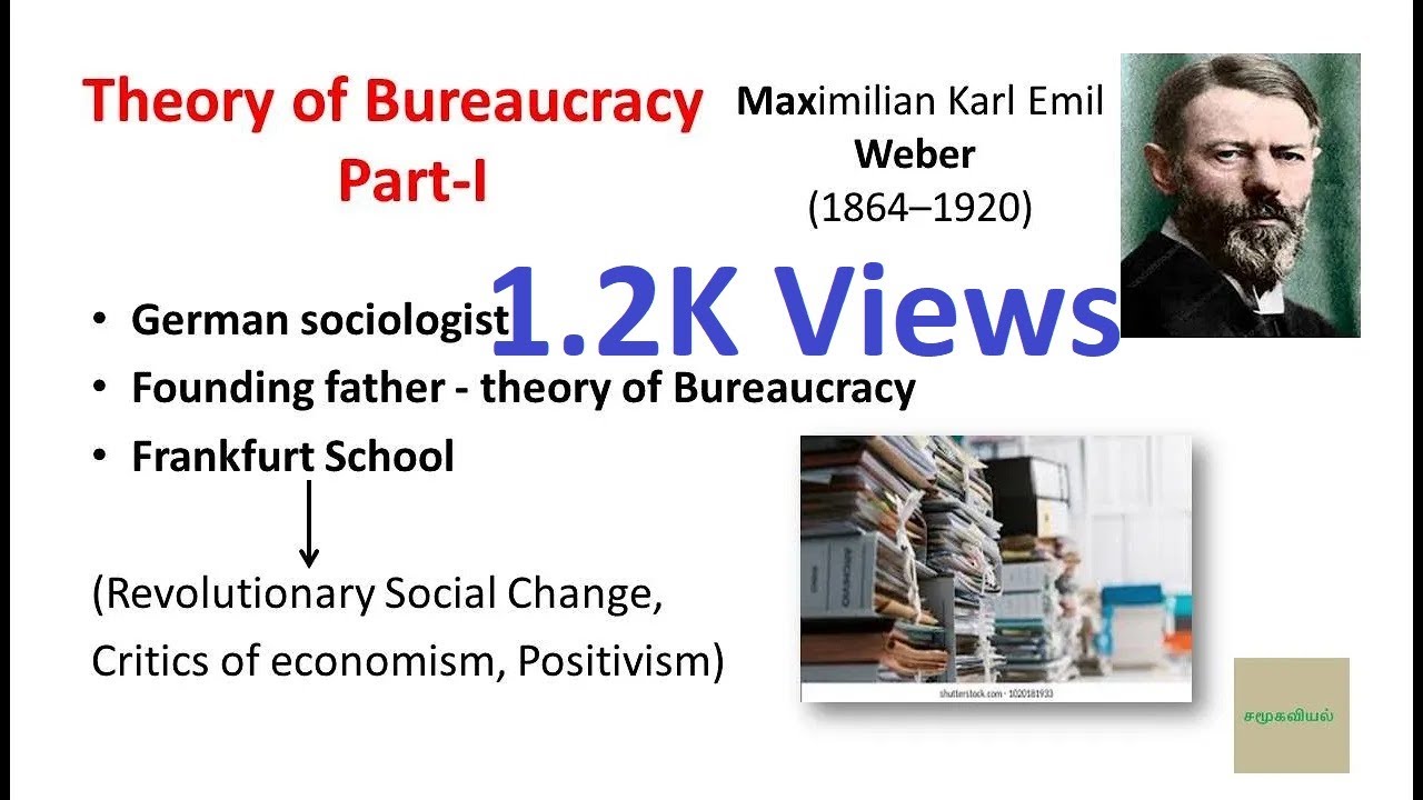 Part-I Theory of Bureaucracy in Tamil | Max Weber in Tamil | Bureaucracy Theory in tamil