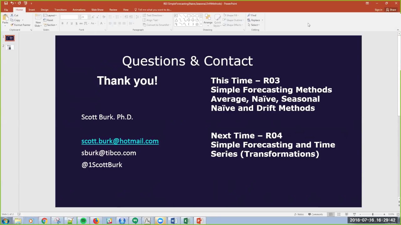 R03 Simple Forecasting Methods- Average, Naïve, Seasonal Naïve and Drift Methods