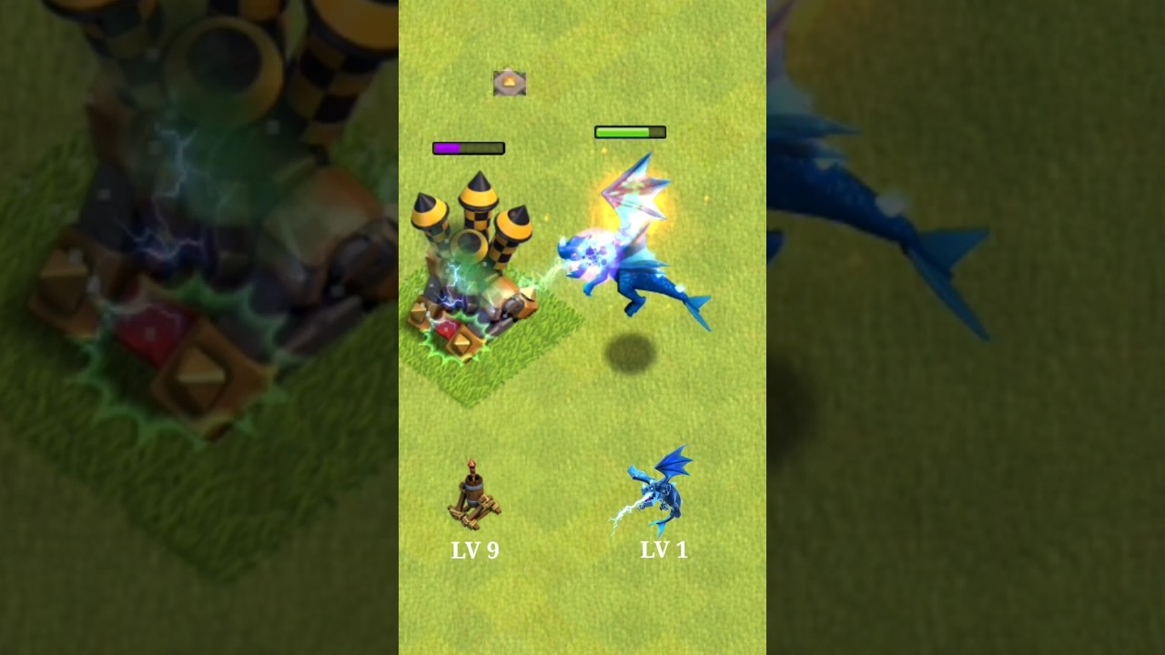 Air Defense every level vs Electro Dragon every level | clash of clan #shorts #coc #clashroyale