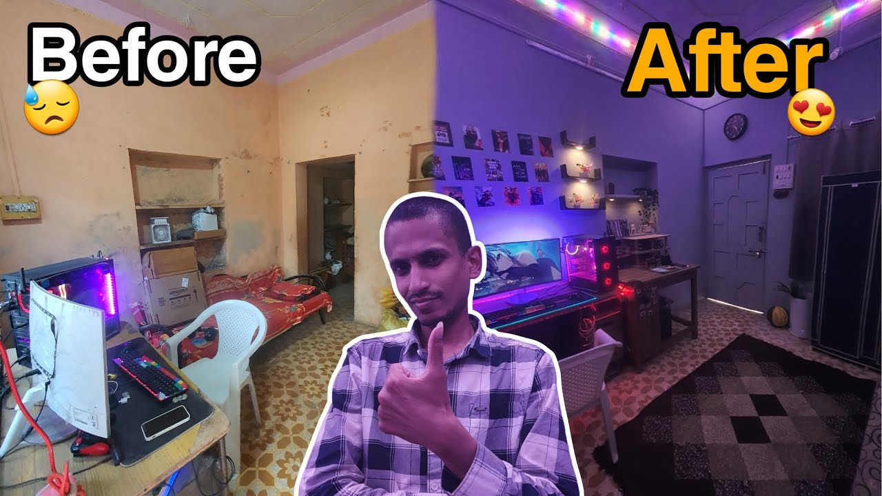 How i Converted My Normal Room into a Gaming Room | My First Gaming Room Setup 2025😍