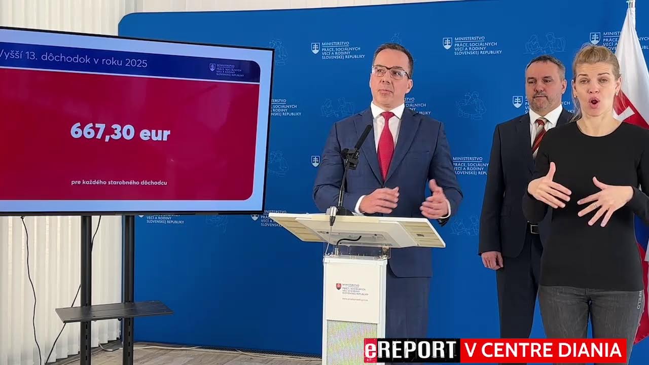 Erik Tomáš: Výška 13. dôchodku v roku 2025 bude 667,30,-€