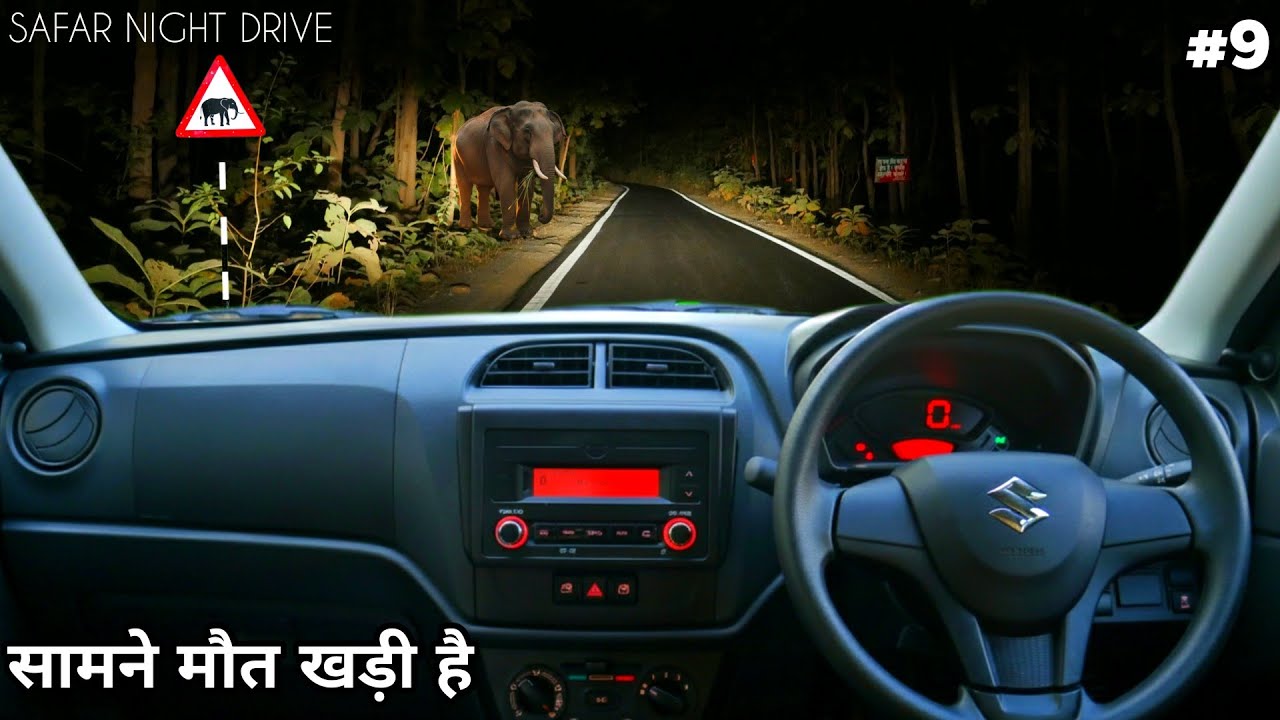 Safar Night drive | My First Encounter With Elephant At Night Drive | 4k video in hindi