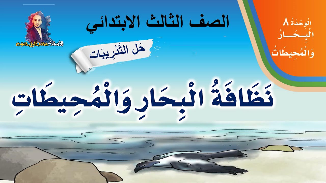 حل تدريبات درس ( نظافة البحار والمحيطات ) لغتي الصف الثالث الابتدائي ف2  1442هـ