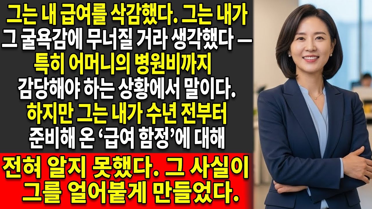 😱믿을 수 없다: 매 시간이 지날 때마다 16억 원이 증발한다,📉 단지 내 상사가 자신의 아들을 승진시키기 위해 내 급여를 삭감했기 때문이다