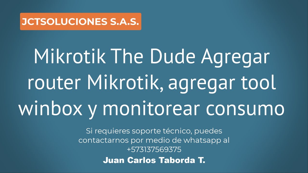 Mikrotik The Dude Agregar router Mikrotik, agregar tool winbox y monitorear consumo